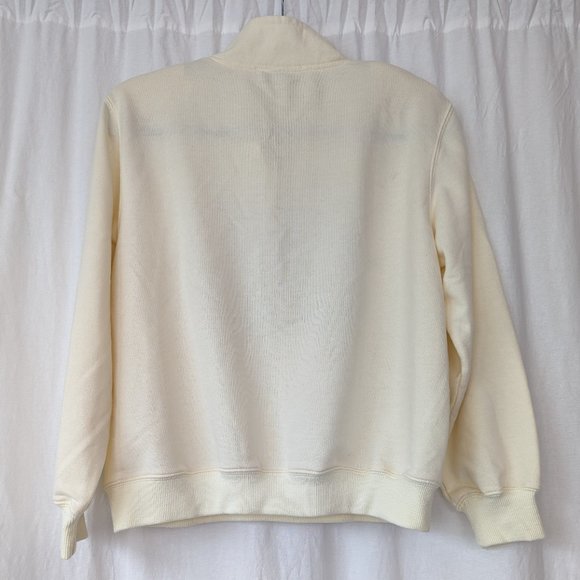 Vintage Winter Festive Cream Sweater Size Medium Petite - Picture 10 of 15